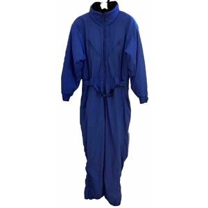 Onermeyer Christiana Thermolite Plus Full Body Ski Snow Suit Womens Blue Hooded